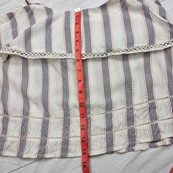 GF Collection Striped Lace Tank‎ with Adjustable Straps Women's Size XS - Picture 10 of 10